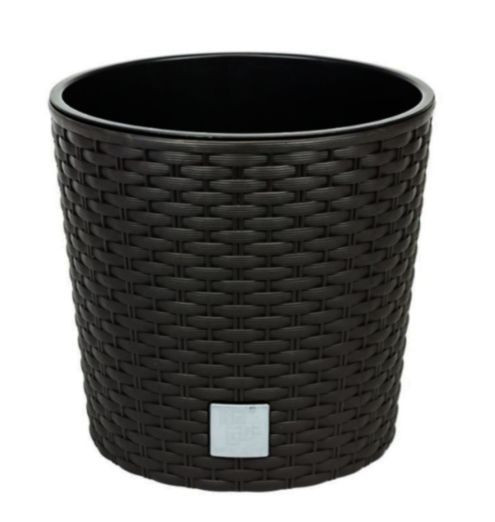 Кашпо PROSPERPLAST Кашпо RATO ROUND DRTUS400L-S433 антрацит 2пр 35 и 37,65л
