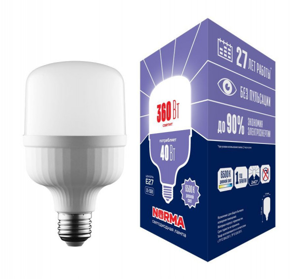Мощные лампы M80 VOLPE (UL-00006790) LED-M80-40W/6500K/E27/FR/NR