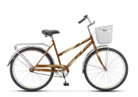 Велосипед STELS Navigator-205 C 26&quot; Z010 LU101264 LU094941 19&quot; Коричневый 2023 + корзина