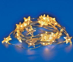 Гирлянда UNIEL (UL-00008619) ULD-S1900-020/STB/2AA WARM WHITE IP20 STARS MINI
