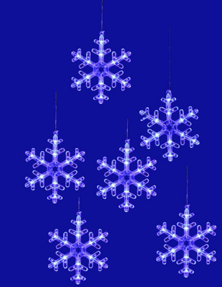 Гирлянда UNIEL (UL-00007336) ULD-E1503-072/DTA BLUE IP20 SNOWFLAKES-3 Занавес фигурный светодиодный