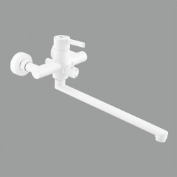 Смеситель GOTA ROCIO G016095-GOTA Black&amp;White Смеситель д/ванны с длинным изливом белый