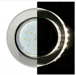 встраиваемый светильник ECOLA SM53RNECH GX53 H4 LD5310 GLASS хром