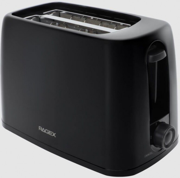 Электрический тостер RAGEX R1302, 650Вт, цвет: 000 (черный), КИТАЙ RAGEX R1302, 650Вт, цвет черный