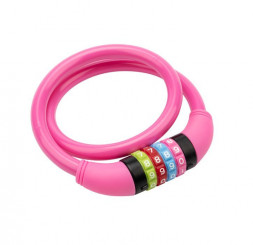 Разное ЧЕТЫРЕ СЕЗОНА (79-0264) ТРОСОВЫЙ КОДОВЫЙ ЗАМОК 65 СМ, РОЗОВЫЙ