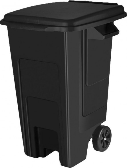 Контейнер SPIN&amp;CLEAN SC700521028 Freestyle для мусора с крышкой на колесах 130л (PP), черный SPIN&amp;CLEAN SC700521028 Freestyle для мусора с крышкой на колесах 130л (PP), черный