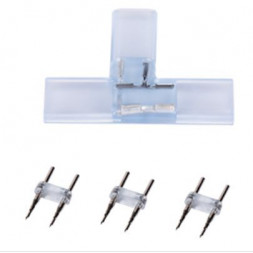 аксессуары для светильников ECOLA SCTN14ESB LED STRIP 220V CONNECTOR комплект для упрощенного соединения &quot;T&quot;лента-лента 2-х конт для ленты IP68 14X7