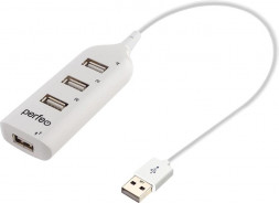 USB разветвитель PERFEO (PF D0806) USB-HUB 4 Port, (PF-H049 White) белый