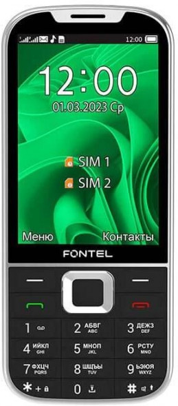 Телефон мобильный FONTEL FP350 черный FONTEL FP350 черный