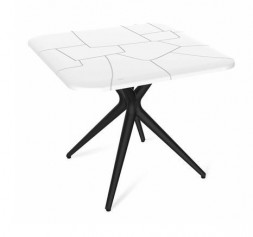Стол SHEFFILTON SHT-TU30/TT30 83/83 белый/черный (183584)