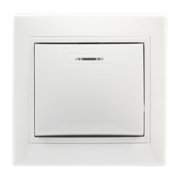 выключатель SMARTBUY (SBE-01w-10-SW1-1-c) Венера, 1-клавишный,белый