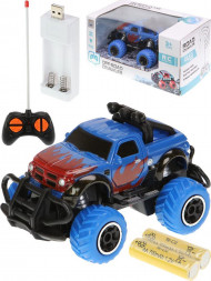 Игрушка NO NAME Машинка р/у Внедорожник(цвет микс,свет,пульт,акк. 2.4V ,в кор.)(21x10,3x10,2см) 2072910 ПП-00194305