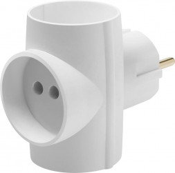 Тройник DEFENDER (99110) TG-03 3 розетки, белый