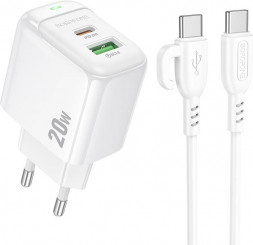 СЗУ BOROFONE (6941991113864) BAS44Aaa 2USB 3.0A PD 20W+QC 3.0