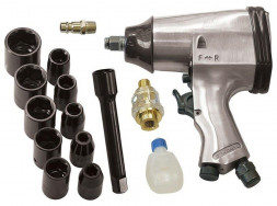 Пневмоинструмент GROSS Гайковёрт пневматический ударный G985, 1/2",Twin Hammer, 610 Нм, 9000 об/мин, композитный 5744