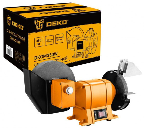Станок заточной DEKO DKGM350W, 200/150мм, угловой