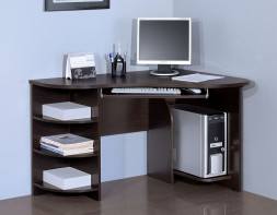 Стол компьютерный ЭЛЕГИЯ КМ.015.02-03-00 Стол компьютерный угловой №3 (Венге,Венге) (3 кор)