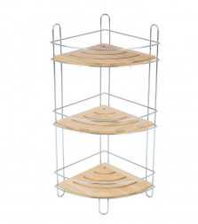 Полка трехъярусная РЫЖИЙ КОТ Полка трехъярусная BAMBOO-05 (угловая), 19,5*19,5*48,5 см (101247)