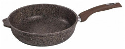 Сковорода МЕЧТА С28902 Premium (mokko) 28см с несъемн. ручкой и стекл. Крышкой