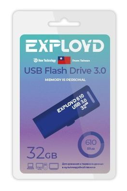 USB флэш-накопитель EXPLOYD EX-32GB-610-Blue USB 3.0