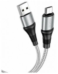 Кабель microUSB HOCO (6931474734228) X50 USB (m) - microUSB (m) 1.0м - серый