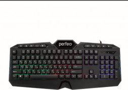 Клавиатура PERFEO (PF_B3410) VISION Multimedia, GAME DESIGN, подсв. 3 цвет USB, чёрн