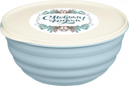 Миска HOMVER Latina Hовый год 2,1л с крышкой (голубой) 223100714/02