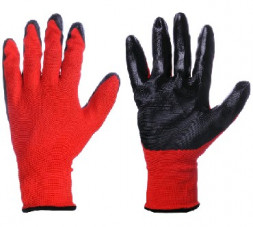 Перчатки INBLOOM Перчатки садовые нейлоновые с нитриловым полуобливом, 10 размер, 23,5см, 30гр 188-034