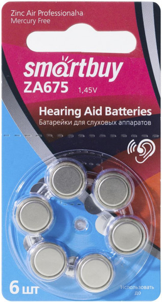 Батарейка SMARTBUY (SBZA-A675-6B) A675-6B