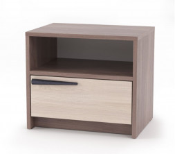 Тумба прикроватная МЕБЕЛЬ-КОМПЛЕКС Оптима Тумба прикроватная Шимо темный/Шимо светлый