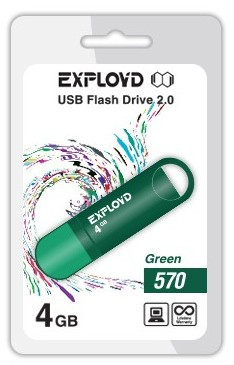 USB флэш-накопитель EXPLOYD 4GB-570-зеленый