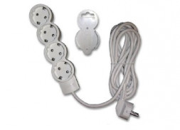 Удлинитель DUWI 32013 7 4 гн. х 5,0 м - белый