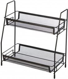 MALLONY Этажерка настольная двухуровневая L?ordine Nero, 31,5*17*33 см (107588)