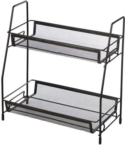 MALLONY Этажерка настольная двухуровневая L?ordine Nero, 31,5*17*33 см (107588)