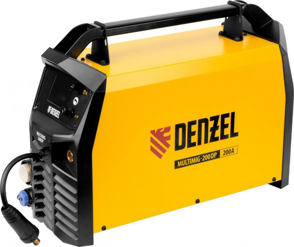 Сварочный аппарат DENZEL Аппарат инвертор. полуавтомат. сварки MultiMIG-200DP Synergy Double Pulse, 200 А, ПВ 80% 94313