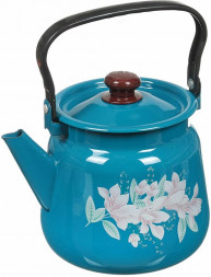 Чайник СИБИРСКИЕ ТОВАРЫ С2716.34 Васильковый эмал 3,5л с рис
