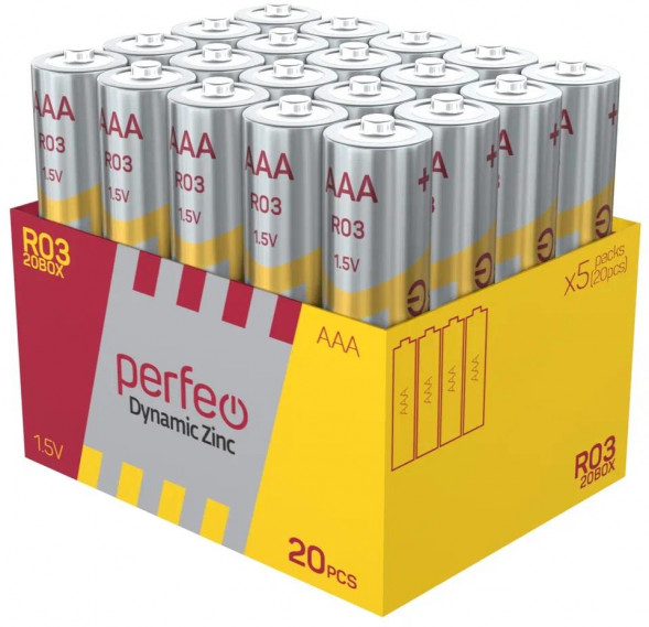 Батарейки PERFEO (PF R03/20BOX) R03/20BOX Dynamic Zinc