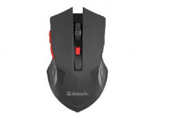 Мышь DEFENDER (52276) ACCURA MM-275 черный/красный