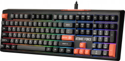 Клавиатура DEFENDER (45005) Atomic Force GK-005 RU,чер/сер,108кн+FN,радуж,1.5м