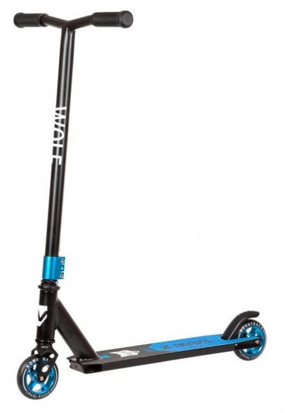 Самокат NOVATRACK 100A.WOLF.BBL22 черно-синий 154022