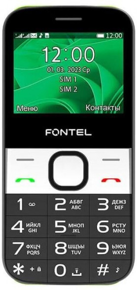 Телефон мобильный FONTEL SP230 черный FONTEL SP230 черный