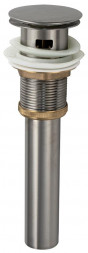 Донный клапан MAGNUS 0602 Верхняя часть (донный клапан) сифона-автомата на раковину АНТИВАНДАЛЬНАЯ с переливом из нержавеющей стали