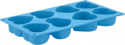 Форма для выпечки кексов GUFFMAN S07-010-B Форма для выпечки кексов Amore силиконовая, голубого цвета