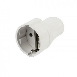 розетка SMARTBUY (SBE-16-S01-wz) Штепсельное гнездо с заземлением белое 16А 250В