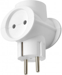 Тройник DEFENDER (99111) TG-04 3 розетки, заземление, белый