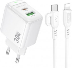 СЗУ BOROFONE (6941991113888) BAS45Aai 2USB 3.0A PD 30W QC3.0