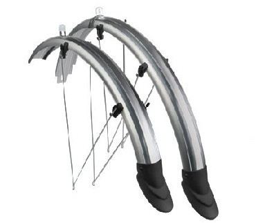 Крылья STELS Крылья 20&quot; SP56A 7A полноразмерные пластиковые серебр. с брызговиками, комплект 610002 LU00173