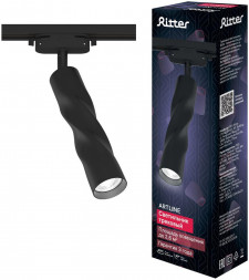 Светильник трековый поворотный RITTER 59932 0 ARTLINE GU10 алюминий черный