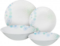 Набор столовой посуды MILLIMI Асиано Набор столовой посуды 19 пр., опаловое стекло 818-017 818-017