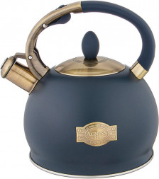 Чайник AGNESS ЧАЙНИК СО СВИСТКОМ, 3Л C ИНДУКЦИОН. КАПСУЛЬНЫМ ДНОМ ЦВЕТ: НОЧНОЙ СИНИЙ 937-841